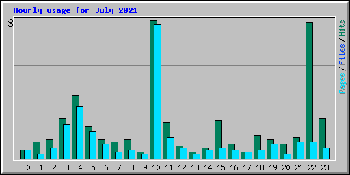 Hourly usage for July 2021