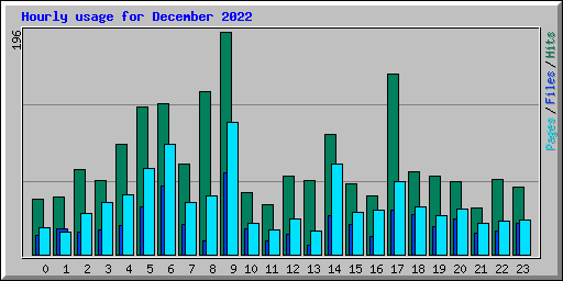 Hourly usage for December 2022