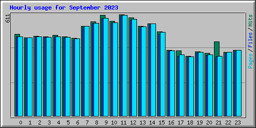 Hourly usage for September 2023