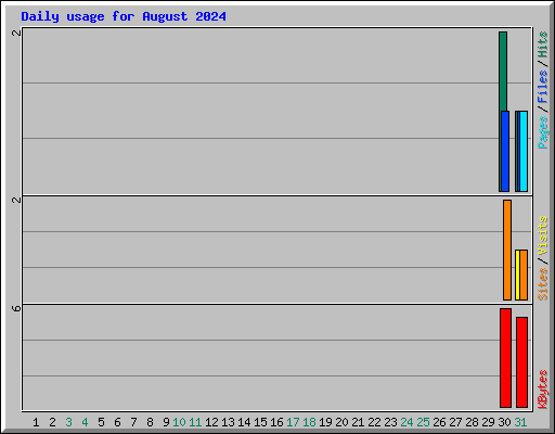 Daily usage for August 2024