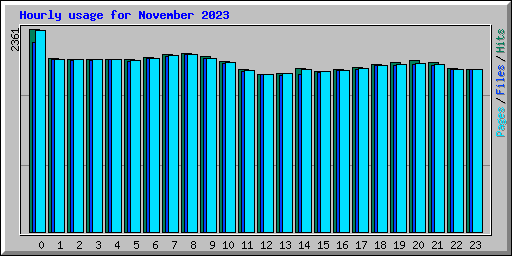 Hourly usage for November 2023