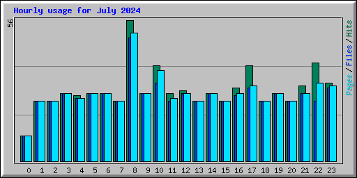 Hourly usage for July 2024